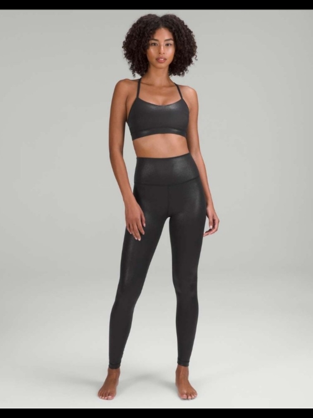 Lululemon Align High-Rise Pant 28" *ShineRadiate Foil Print Black size 6
